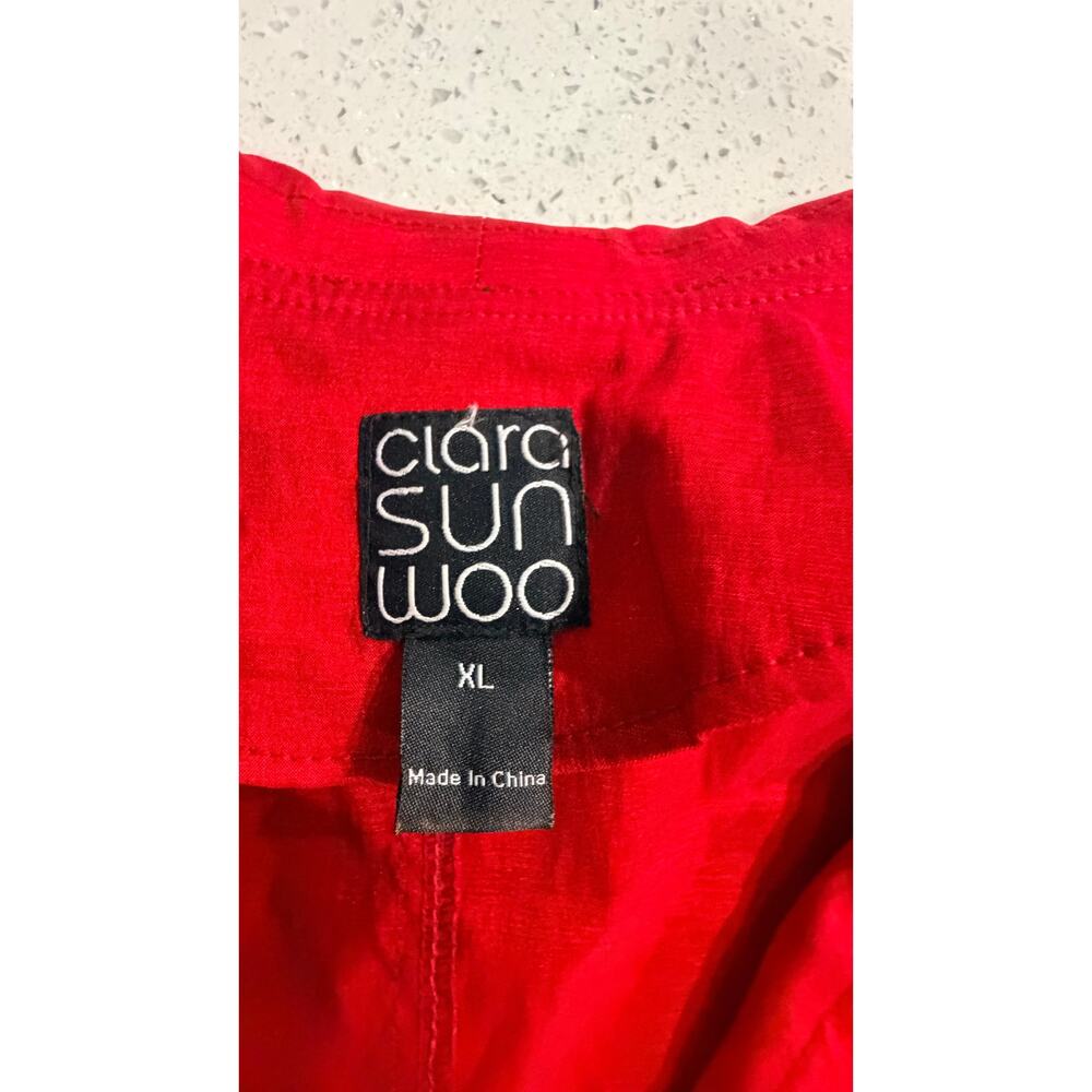 Ciara Sun Woo Red Floral Cutout Blazer Jacket XL - Picture 2 of 3